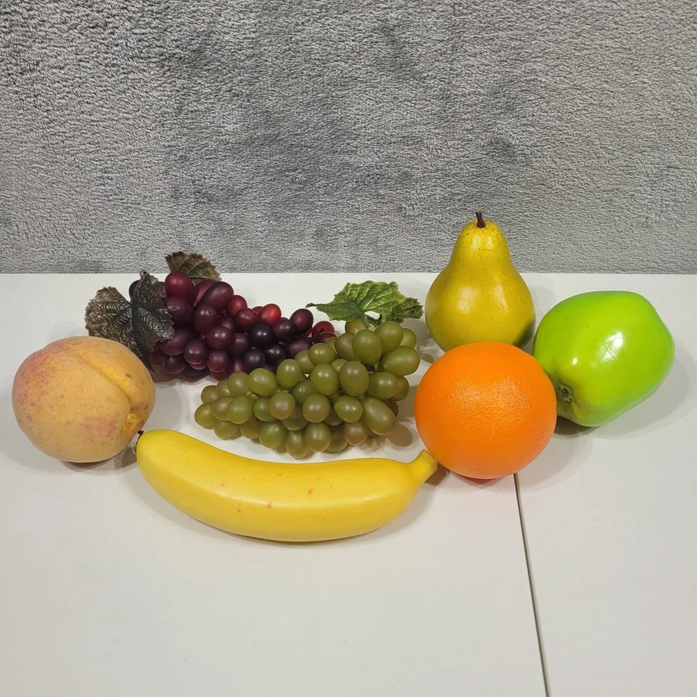 Lot Artificial Fruit Bunch Realistic Decorative Display Home Decor Lot Of 7